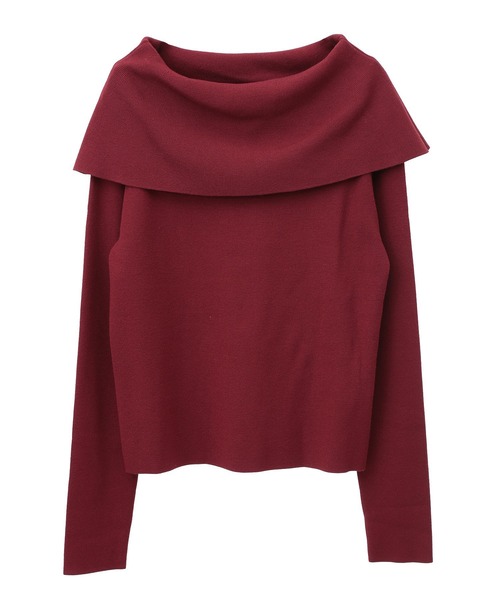 YECCA VECCA（イェッカヴェッカ）の「オフショルニット（ニット/セーター・レディース・ラベンダー/ブラック/アイボリー/レッド・FREE）」の7枚目の写真