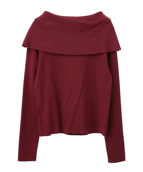 YECCA VECCA（イェッカヴェッカ）の「オフショルニット（ニット/セーター・レディース・ラベンダー/ブラック/アイボリー/レッド・FREE）」の8枚目の写真