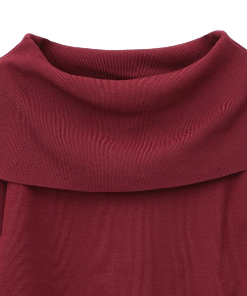 YECCA VECCA（イェッカヴェッカ）の「オフショルニット（ニット/セーター・レディース・ラベンダー/ブラック/アイボリー/レッド・FREE）」の9枚目の写真