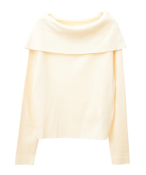 YECCA VECCA（イェッカヴェッカ）の「オフショルニット（ニット/セーター・レディース・ラベンダー/ブラック/アイボリー/レッド・FREE）」の14枚目の写真