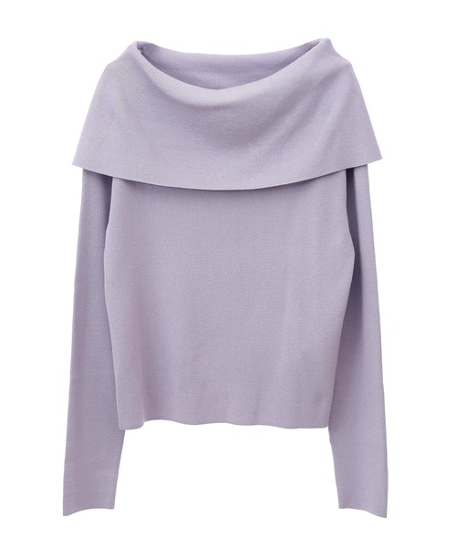 YECCA VECCA（イェッカヴェッカ）の「オフショルニット（ニット/セーター・レディース・ラベンダー/ブラック/アイボリー/レッド・FREE）」の16枚目の写真