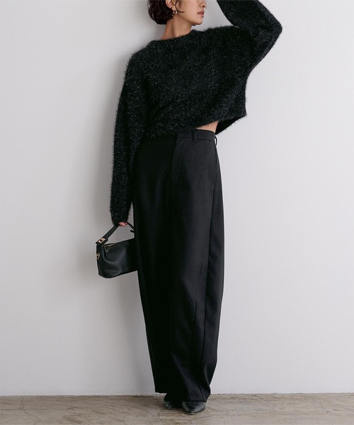 UR'S(ユアーズ)の「起毛ツイルカーブパンツ(その他パンツ・レディース・ブラック/チャコール/キャメル・M)」の8枚目の写真