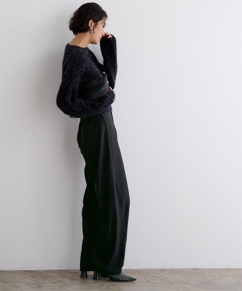 UR'S(ユアーズ)の「起毛ツイルカーブパンツ(その他パンツ・レディース・ブラック/チャコール/キャメル・M)」の9枚目の写真