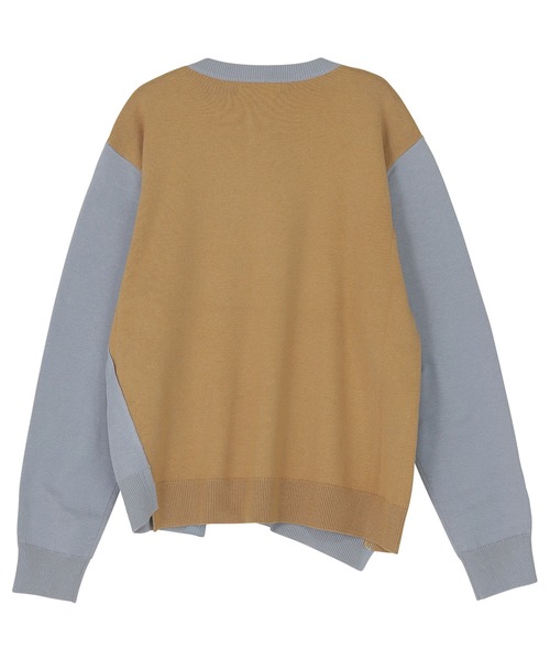 ZUCCa(ズッカ)の「バイカラーニット/ニットカーディガン / S(カーディガン/ボレロ・レディース・ライトブルー/グレー/ピンク・M size)」の4枚目の写真