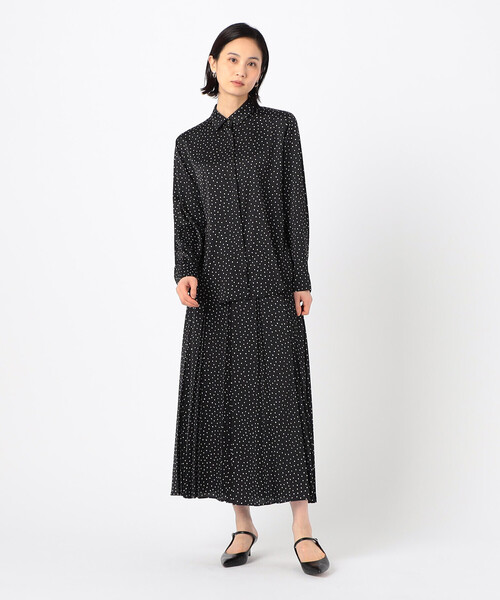 COMME CA(コムサ)の「【セットアップ対応】ウェーブサテンドットプリント シャツ(シャツ/ブラウス・レディース・オフホワイト・11号)」の5枚目の写真