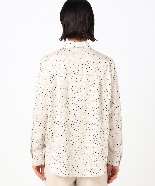 COMME CA(コムサ)の「【セットアップ対応】ウェーブサテンドットプリント シャツ(シャツ/ブラウス・レディース・オフホワイト・11号)」の9枚目の写真