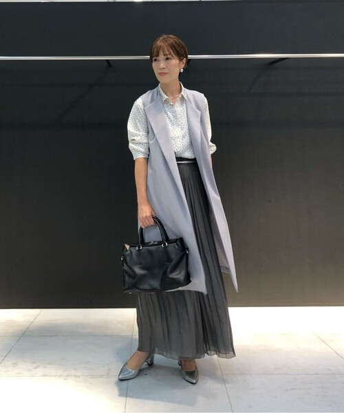 COMME CA(コムサ)の「【セットアップ対応】ウェーブサテンドットプリント シャツ(シャツ/ブラウス・レディース・オフホワイト・11号)」の16枚目の写真