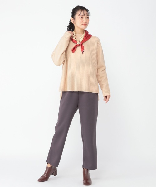 studio CLIP（スタディオクリップ）の「《ウタオ》軽量ボンディングパンツ（スウェットパンツ・レディース・モカ/チャコール・FREE）」の4枚目の写真