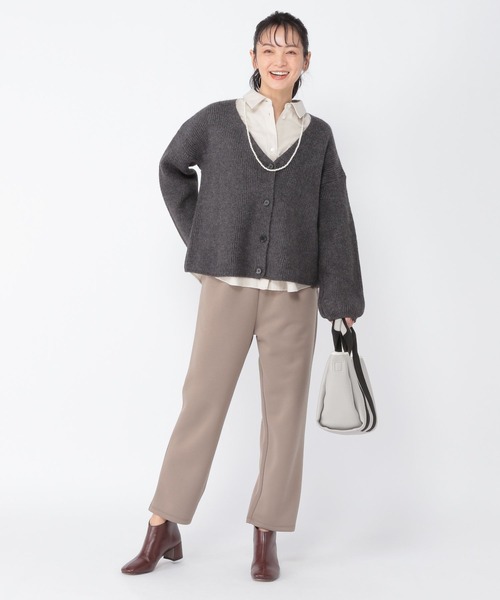 studio CLIP（スタディオクリップ）の「《ウタオ》軽量ボンディングパンツ（スウェットパンツ・レディース・モカ/チャコール・FREE）」の9枚目の写真