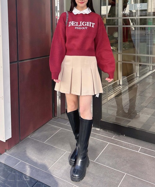 INGNI（イング）の「ボックスプリーツスカパン(セットアップ対応)（スカート・レディース・ベージュ/ブラック/グレー/オフホワイト・FREE）」の15枚目の写真