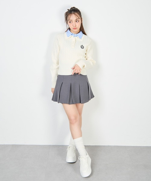 INGNI（イング）の「ボックスプリーツスカパン(セットアップ対応)（スカート・レディース・ベージュ/ブラック/グレー/オフホワイト・FREE）」の20枚目の写真