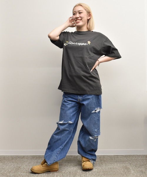 CONVERSE（コンバース）の「CONVERSE/コンバース CV X TOMｼｼｭｳBIGTｼｬﾂ Tシャツ 5287-5811（Tシャツ/カットソー・レディース・ホワイト系その他/ブラック系その他2/ブラック系その他/ホワイト系その他2・M）」の13枚目の写真