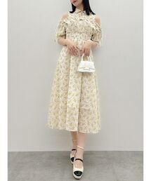 dazzlin | 2WAYショルダーフラワーラッフルワンピース(ワンピース)