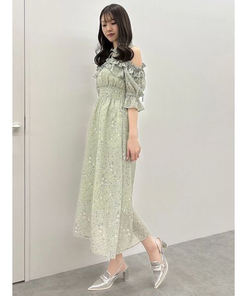 dazzlin 2WAYショルダーフラワーラッフルワンピース 2WAYショルダーフラワーラッフルワンピース（ワンピース