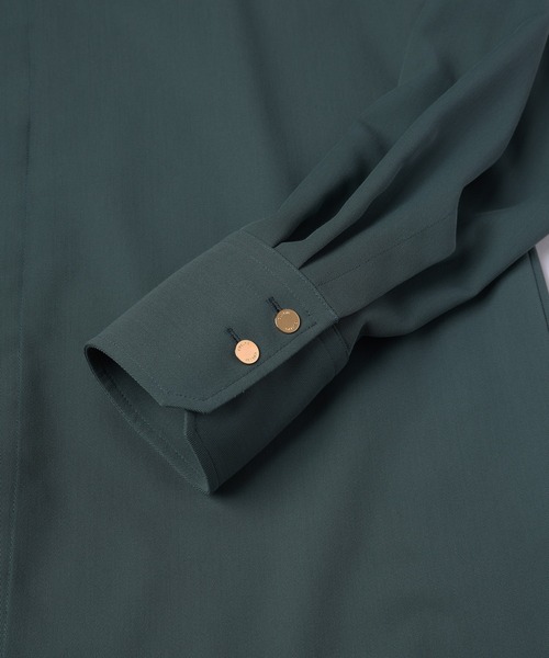 CULLNI(クルニ)の「Dry Karsey Bow Tie Long Sleeve Shirt(シャツ/ブラウス・メンズ・ホワイト/グリーン/ブルー/ブラック/ブルーグレー・0/1/2)」の13枚目の写真