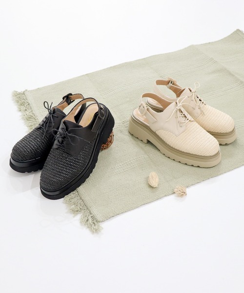 あしながおじさん（アシナガオジサン）の「軽量｜バックスリングシューズ　7410019（その他シューズ・レディース・アイボリー/ブラック・23.5cm/23cm/24.5cm/24cm/22.5cm）」の7枚目の写真