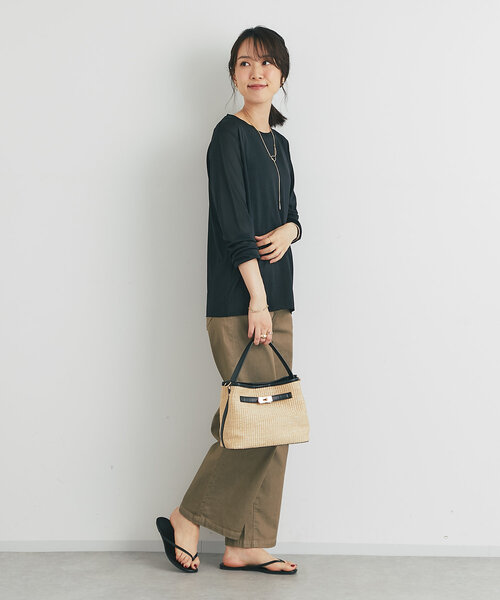 un dix cors（アンディコール）の「《ヘルシーな透け感》ラメシアーロンT（Tシャツ/カットソー・レディース・シルバー/ブラック/ベージュ・FREE）」の20枚目の写真