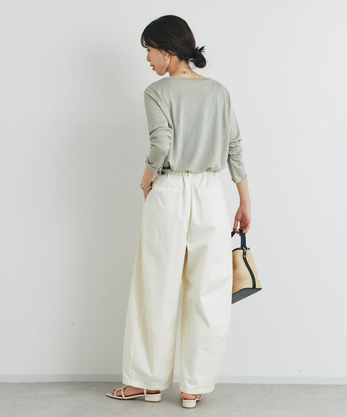 un dix cors（アンディコール）の「《ヘルシーな透け感》ラメシアーロンT（Tシャツ/カットソー・レディース・シルバー/ブラック/ベージュ・FREE）」の22枚目の写真