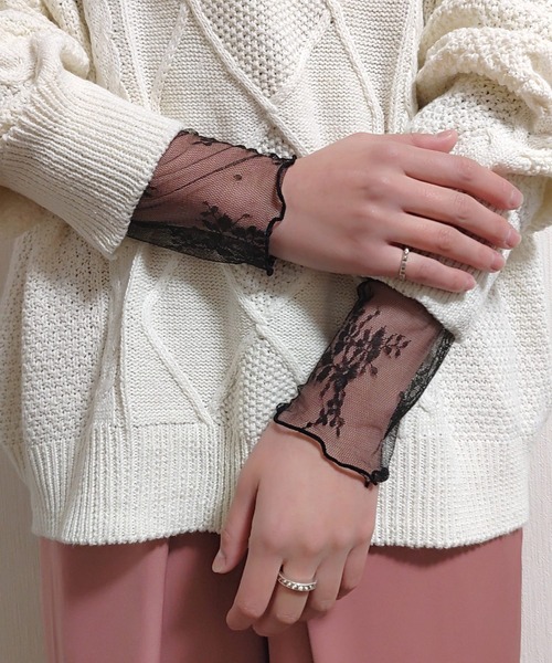 Q（キュー）の「レースインナー（Tシャツ/カットソー・レディース・モカ/ブラック・MEDIUM）」の11枚目の写真