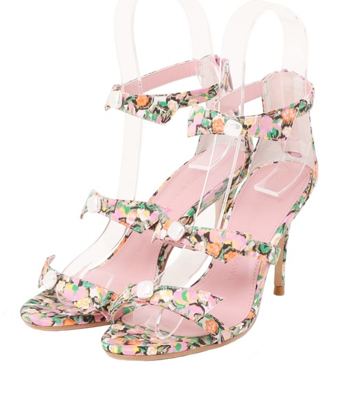 TSURU by Mariko Oikawa(ツルバイマリコオイカワ)の「TSURU by Mariko Oikawa / Musee(フラワープリントリボンサンダル)(サンダル・レディース・ピンク・35/36)」の1枚目の写真