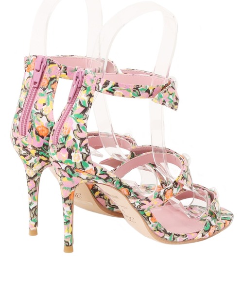 TSURU by Mariko Oikawa(ツルバイマリコオイカワ)の「TSURU by Mariko Oikawa / Musee(フラワープリントリボンサンダル)(サンダル・レディース・ピンク・35/36)」の2枚目の写真