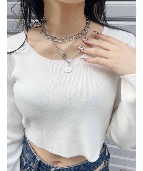 EVRIS（エヴリス）の「3連チェーンネックレス（ネックレス・レディース・シルバー/ゴールド・FREE）」の12枚目の写真