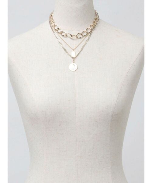 EVRIS（エヴリス）の「3連チェーンネックレス（ネックレス・レディース・シルバー/ゴールド・FREE）」の4枚目の写真