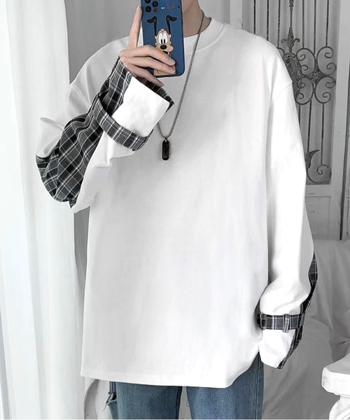 JOHNNY WOLF(ジョニーウルフ)の「ECKHART オーバーサイズ ボンテージ スリット プルオーバー(Tシャツ/カットソー・メンズ・ブラック/ホワイト・M/L)」の2枚目の写真