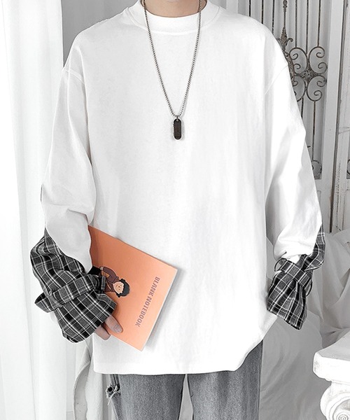 JOHNNY WOLF(ジョニーウルフ)の「ECKHART オーバーサイズ ボンテージ スリット プルオーバー(Tシャツ/カットソー・メンズ・ブラック/ホワイト・M/L)」の9枚目の写真