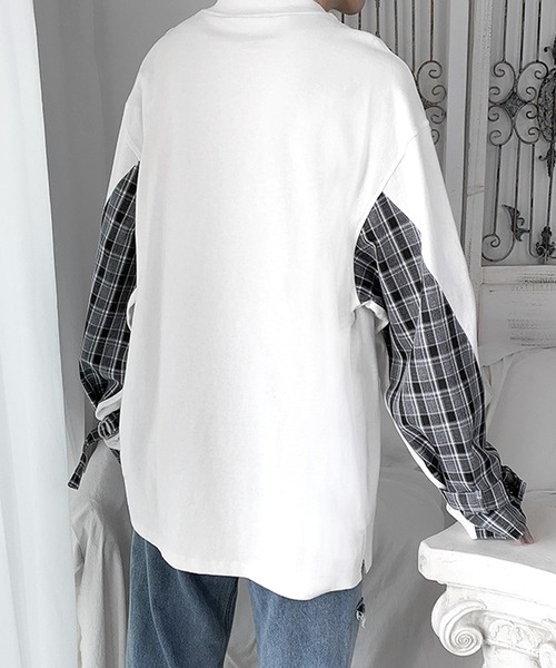 JOHNNY WOLF(ジョニーウルフ)の「ECKHART オーバーサイズ ボンテージ スリット プルオーバー(Tシャツ/カットソー・メンズ・ブラック/ホワイト・M/L)」の10枚目の写真