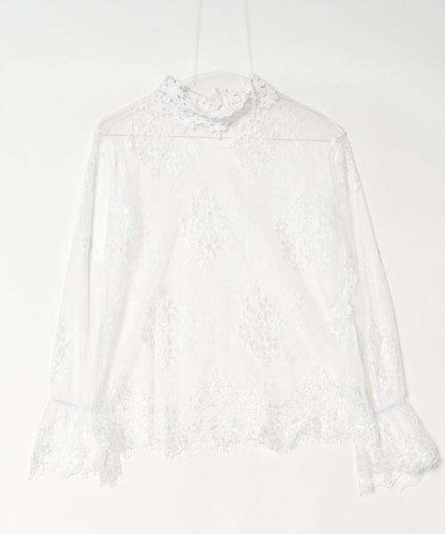 gossip!ロサンゼルス(ゴシップロサンゼルス)の「YUGA ハーフタートルネック メッシュベルスリーブトップス(シャツ/ブラウス・レディース・オフホワイト/ブラック/ホワイト・FREE)」の16枚目の写真