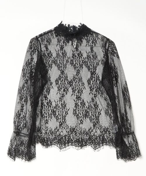 gossip!ロサンゼルス(ゴシップロサンゼルス)の「YUGA ハーフタートルネック メッシュベルスリーブトップス(シャツ/ブラウス・レディース・オフホワイト/ブラック/ホワイト・FREE)」の18枚目の写真