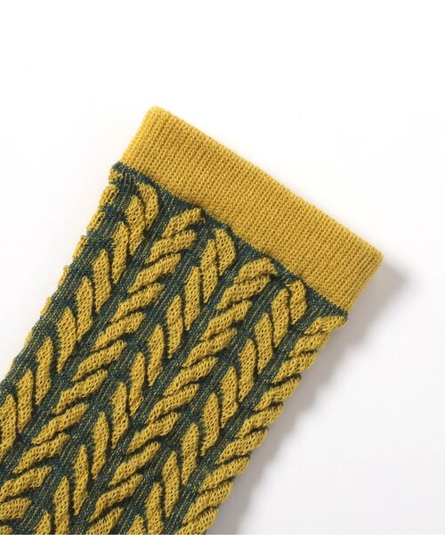 Ampersand（アンパサンド）の「フロート編み　ソックス（ソックス/靴下・キッズ・マスタード/レッド/アイボリー・15 /21/18）」の5枚目の写真