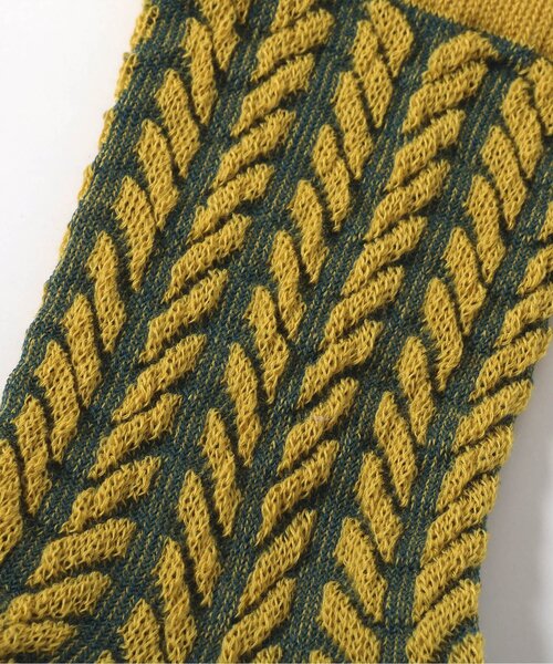 Ampersand（アンパサンド）の「フロート編み　ソックス（ソックス/靴下・キッズ・マスタード/レッド/アイボリー・15 /21/18）」の7枚目の写真