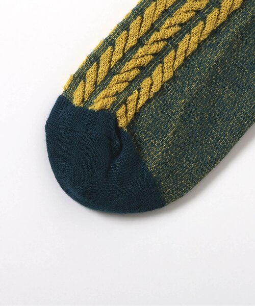 Ampersand（アンパサンド）の「フロート編み　ソックス（ソックス/靴下・キッズ・マスタード/レッド/アイボリー・15 /21/18）」の8枚目の写真