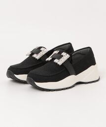 Piedi Nudi（ピエディヌーディ）の「KANSAI BIS（カンサイビス）ビジューバックル ラメ素材コンビ スニーカー（スリッポン）」