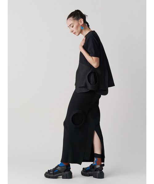 UN3D.（アンスリード）の「ASYMMETRY SHEER SOCKS / アシンメトリーシアーソックス（ソックス/靴下・レディース・ターコイズブルー/ブルー・FREE）」の8枚目の写真