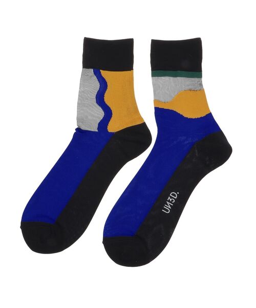 UN3D.（アンスリード）の「ASYMMETRY SHEER SOCKS / アシンメトリーシアーソックス（ソックス/靴下・レディース・ターコイズブルー/ブルー・FREE）」の19枚目の写真