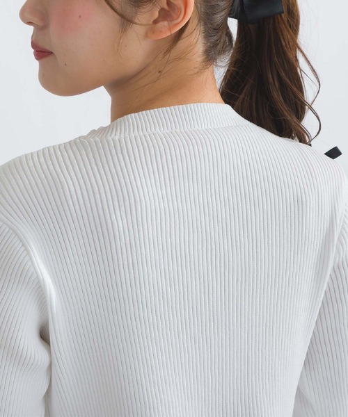 PICCIN PERLA(ピッチンペルラ)の「袖リボンペプラムニット(ニット/セーター・レディース・ブラック/オフホワイト・M)」の20枚目の写真