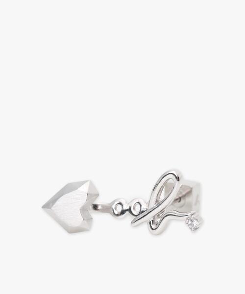H925 2way ハート ピアス ”Carving of love”（ピアス（両耳用