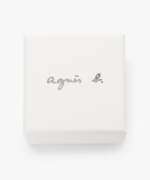 agnes b.◆レディース \"Carving of love\" ピアス 両耳ペア H925 2way ハート ピアス ”Carving of love”（ピアス（両耳用