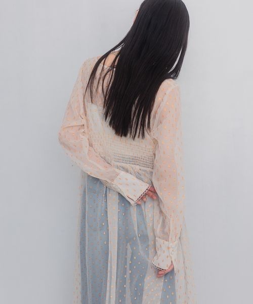 JEANASIS（ジーナシス）の「シアージャガードボリュームワンピース/308772（ワンピース・レディース・ブラック系その他/ホワイト系その他・FREE）」の7枚目の写真