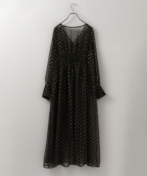 JEANASIS（ジーナシス）の「シアージャガードボリュームワンピース/308772（ワンピース・レディース・ブラック系その他/ホワイト系その他・FREE）」の8枚目の写真