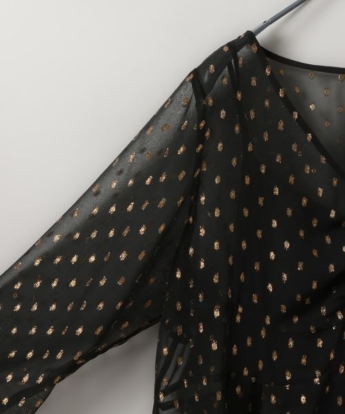 JEANASIS（ジーナシス）の「シアージャガードボリュームワンピース/308772（ワンピース・レディース・ブラック系その他/ホワイト系その他・FREE）」の10枚目の写真