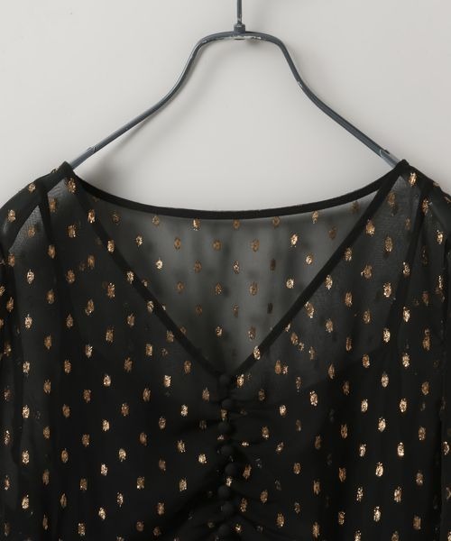 JEANASIS（ジーナシス）の「シアージャガードボリュームワンピース/308772（ワンピース・レディース・ブラック系その他/ホワイト系その他・FREE）」の13枚目の写真