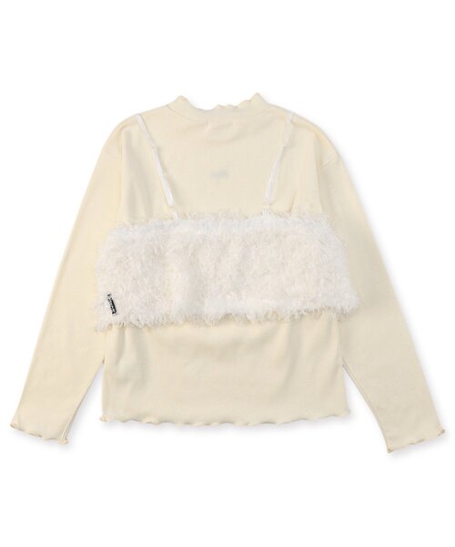 algy（アルジー）の「テープヤーンビスチェ&リブロンTセット（Tシャツ/カットソー・キッズ・ピンク/サックスブルー/オフホワイト・X-SMALL/MEDIUM/XX-SMALL/SMALL）」の10枚目の写真