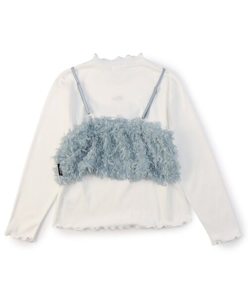 algy（アルジー）の「テープヤーンビスチェ&リブロンTセット（Tシャツ/カットソー・キッズ・ピンク/サックスブルー/オフホワイト・X-SMALL/MEDIUM/XX-SMALL/SMALL）」の12枚目の写真