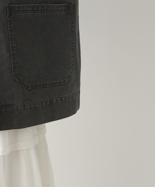 RAGEBLUE（レイジブルー）の「襟レザー/ヴィンテージライクBIGカバーオール（ブルゾン・レディース・スミクロ/オフホワイト・FREE）」の19枚目の写真