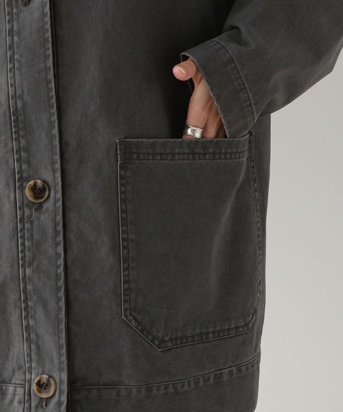 RAGEBLUE（レイジブルー）の「襟レザー/ヴィンテージライクBIGカバーオール（ブルゾン・レディース・スミクロ/オフホワイト・FREE）」の20枚目の写真