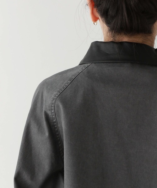 セール】襟レザー/ヴィンテージライクBIGカバーオール（ブルゾン